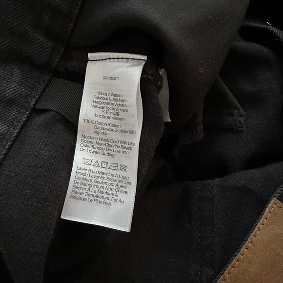 madewell low-slung straight jeans kent wash black nm209 size women 27 - Picture 9 of 10